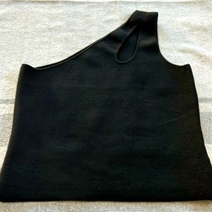 COPY - Express black one shoulder top with cut out